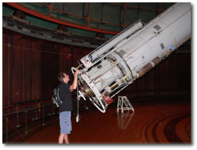 Bryan Grigsby operating the Lick Refractor