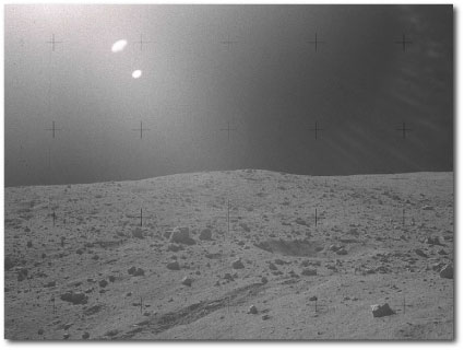 lens flare on the lunar surface