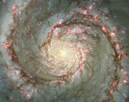 spiral waves in m51