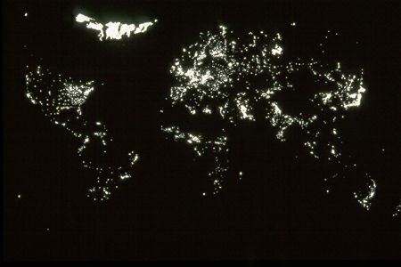 images of earth from space at night. On a truly dark night, 
